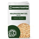 Mammutgarten Holzhackschnitzel natur aus Kiefernholz als Fallschutz für Spielplätze und als Abdeckmaterial für 1 m² (1 Sack = 80 Liter)